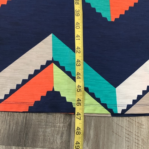 Trixxi Chevron Patterned Sleeve-less Maxi-Dress Sz S Beautiful Colorful Pattern - Picture 8 of 9